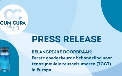 Belangrijke doorbraak voor de behandeling van tenosynoviale reusceltumoren (TGCT) bij volwassenen